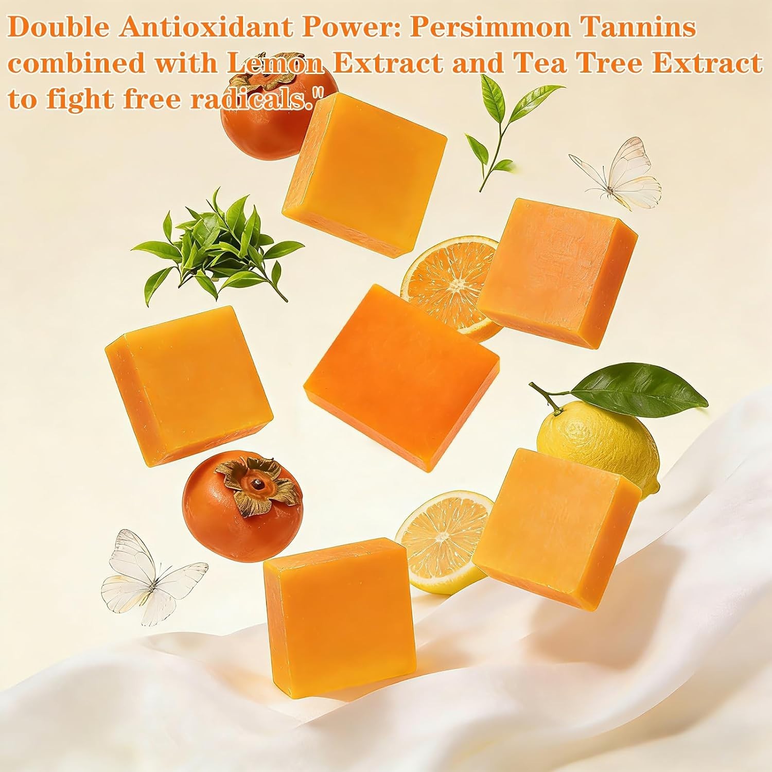 6Pack Persimmon Soap Bar for Body Odor, Japanese Persimmon Soap Eliminates Ag…