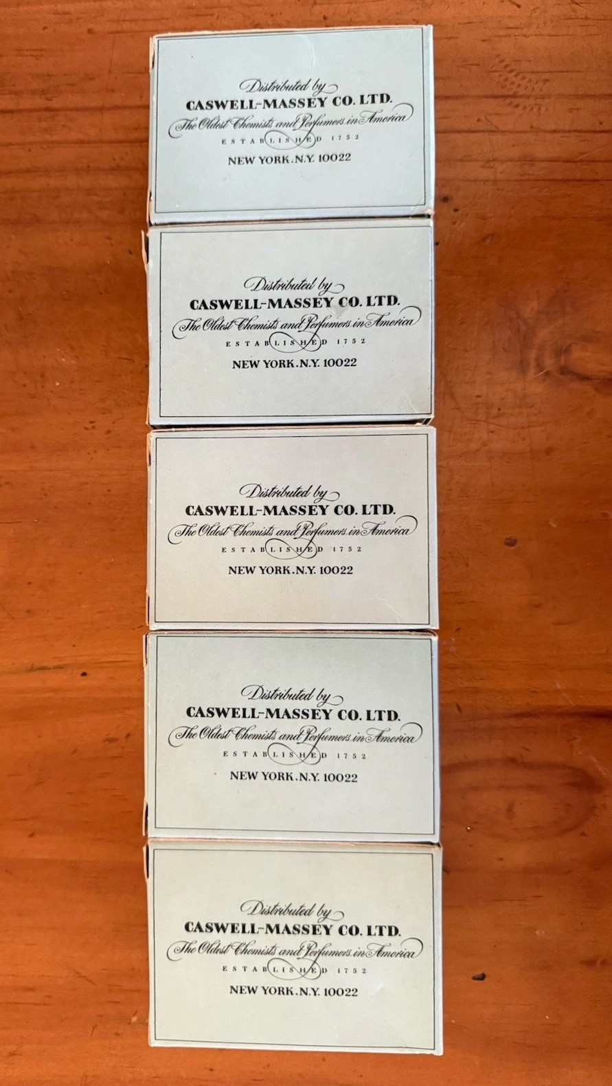 Vintage Caswell Massey Glycerine Soap Lot Of 5 Assorted New In Box