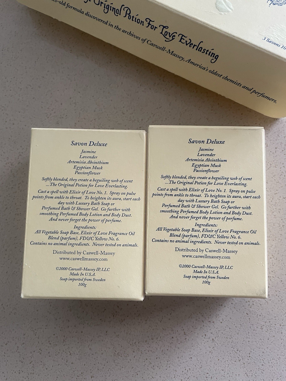 Vintage Caswell Massey Elixir of Love No.1 Perfumed Soap 2 Bars With Box Y2k