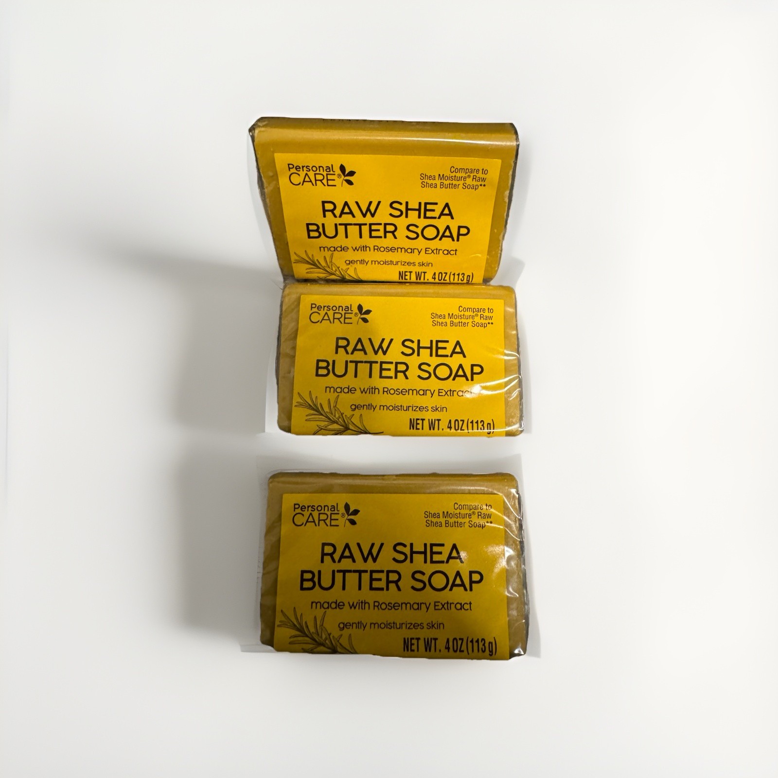 Personal Care Raw Shea Butter Bar Soap, ( Pack Of 3) 4oz