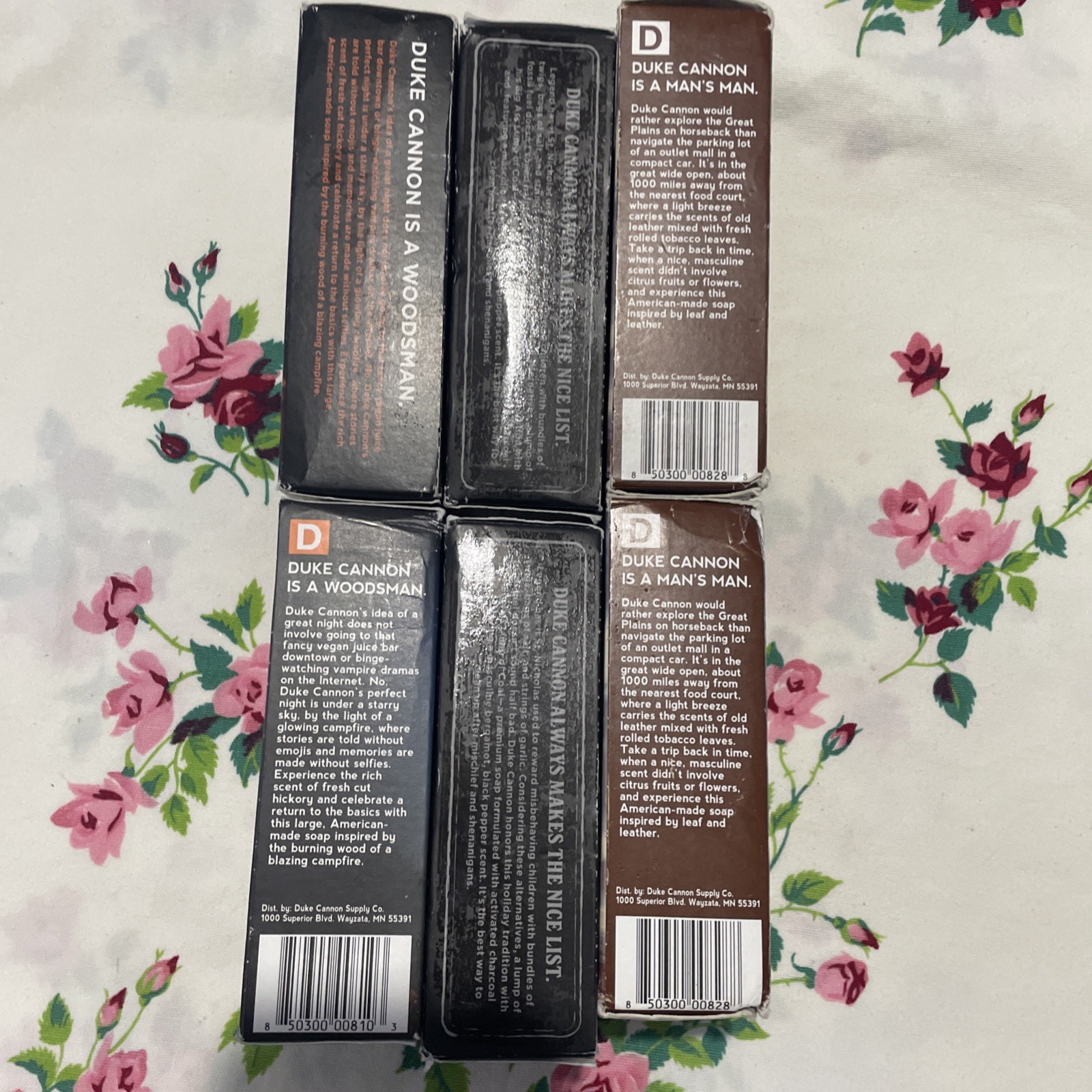 Lot 6~Duke Cannon Big Ass Brick Soap Leaf&Leather Campfire & Lump Coal NEW