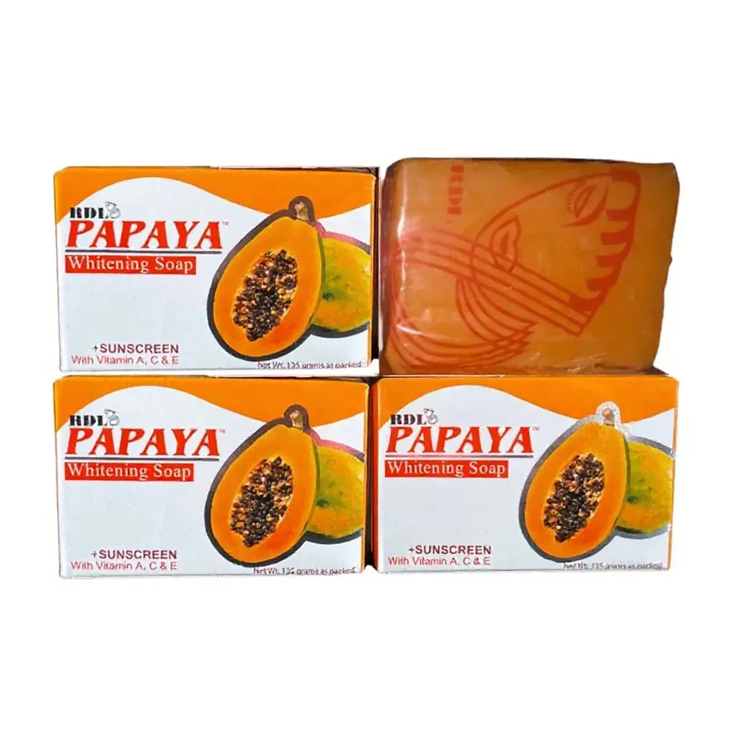 RDL Papaya Whitening Soap 135g x3 Original Sunscreen & Vitamin-Enriched