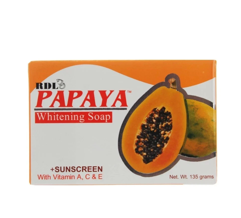 RDL Papaya Whitening Soap Sunscreen With Vitamin A C & E 135g ( X 3 )