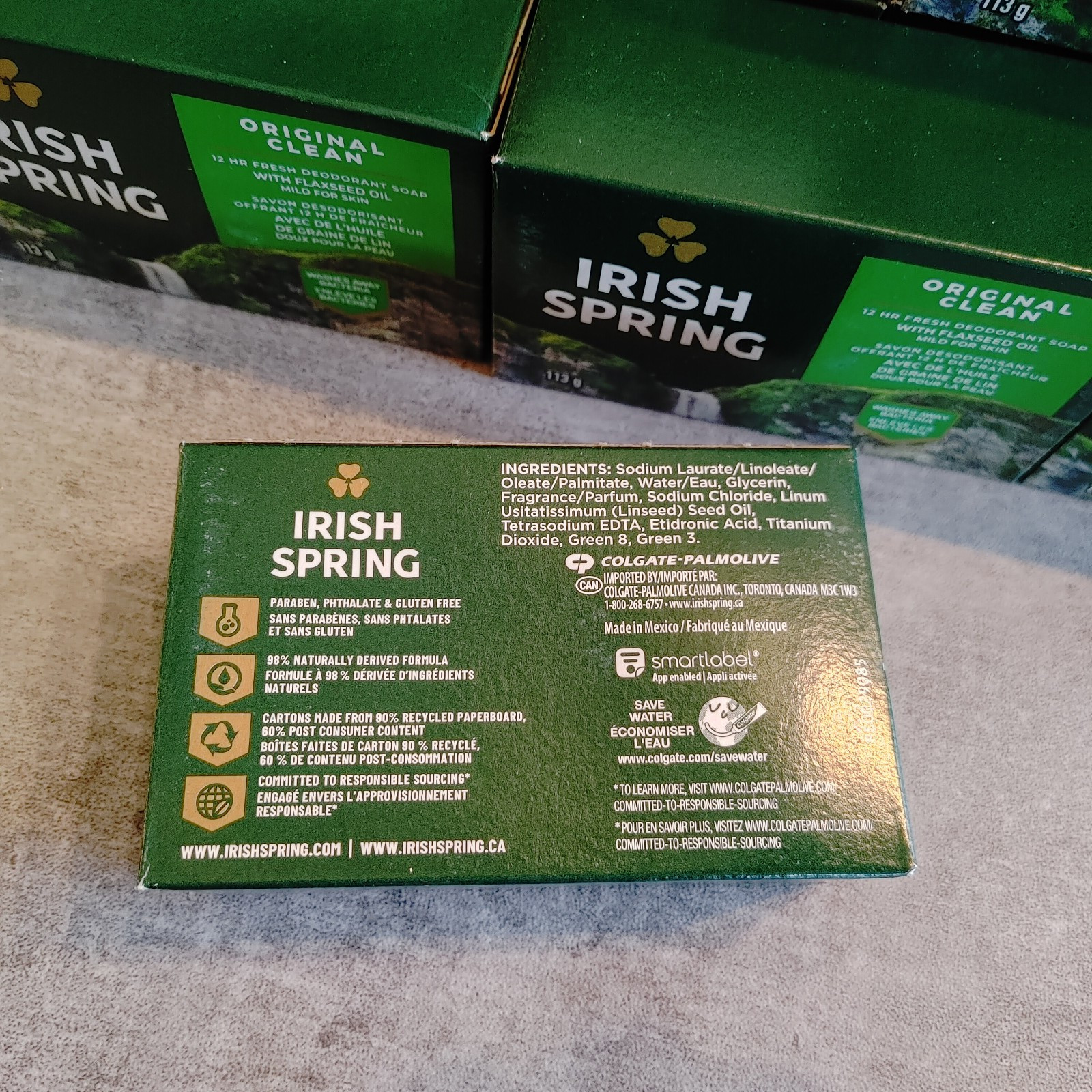 Irish Spring Original Clean Boxed Bar Soap, 17 ct.