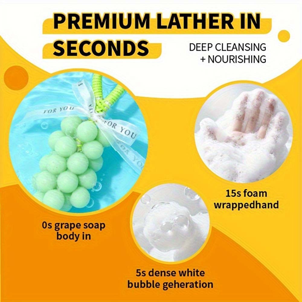 Artisanal Cleansing Long-Lasting Charming Unique Skin-Friendly Grape-shaped Soap