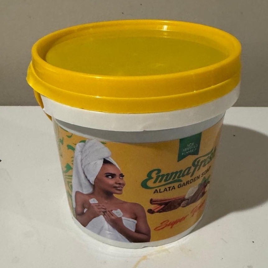 EmmaFresh Alata Garden Soap Tub for Body & Face, Yellow White, Women Men