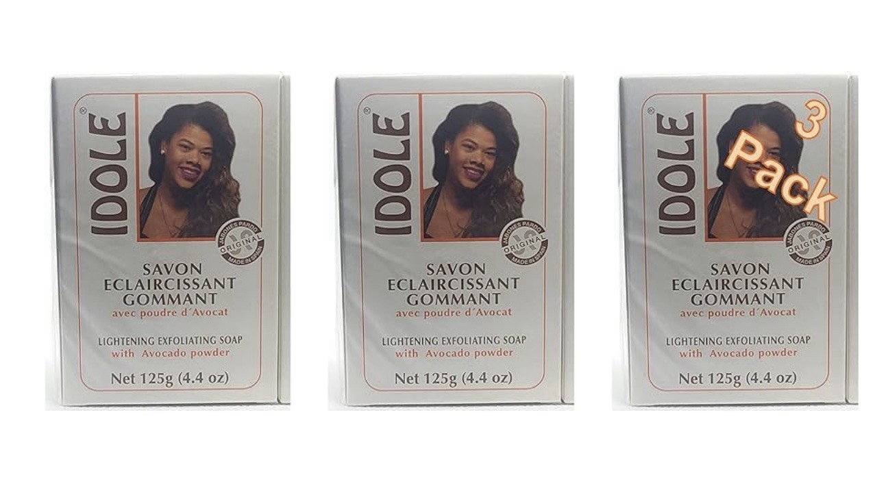 Idole Exfoliating Soap with Avocado Seed Powder, 3-Pack, Net 125g (4.4 oz