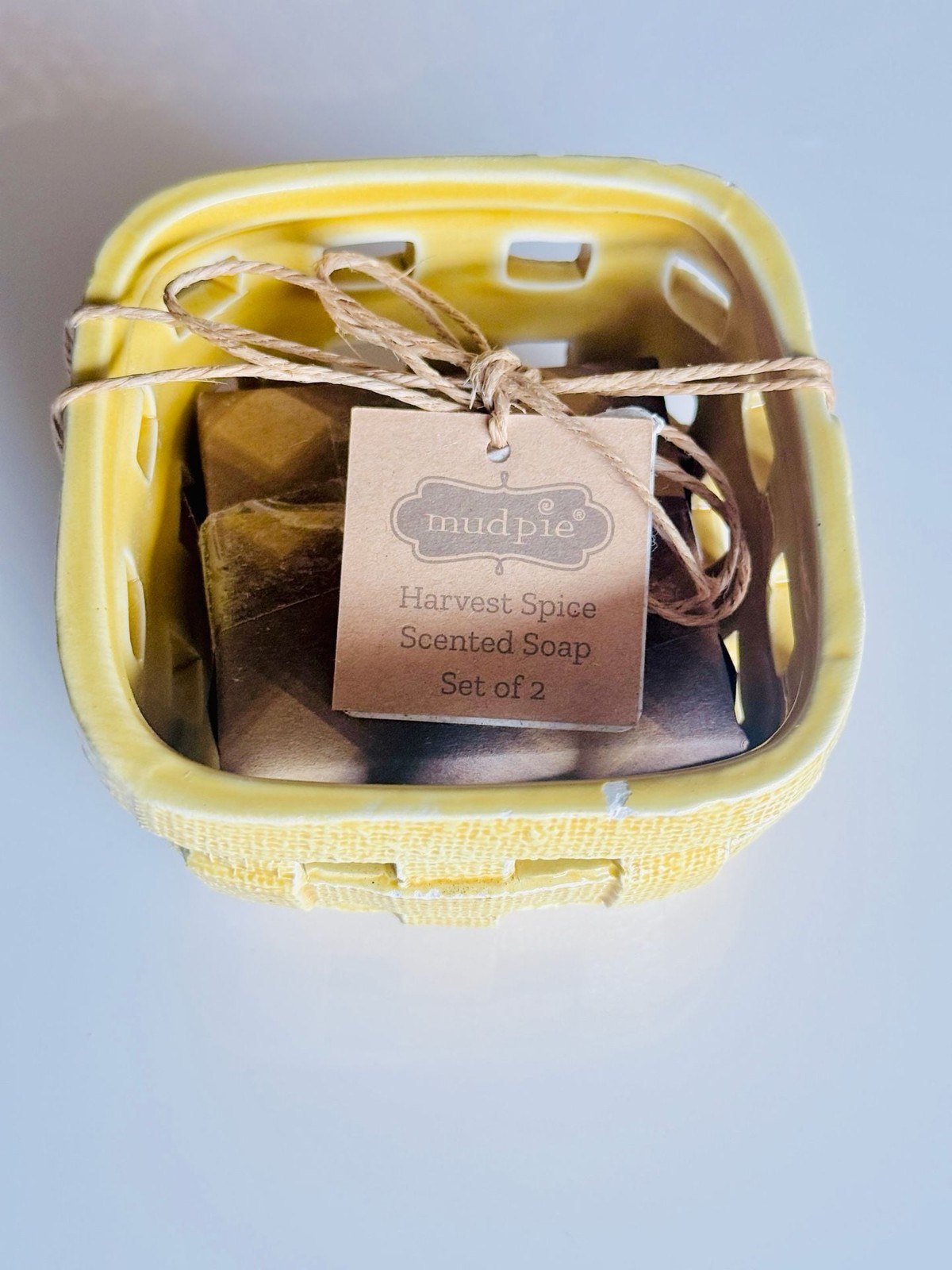 Mud Pie Yellow Gather Harvest Spice Scented Soap Set of 2