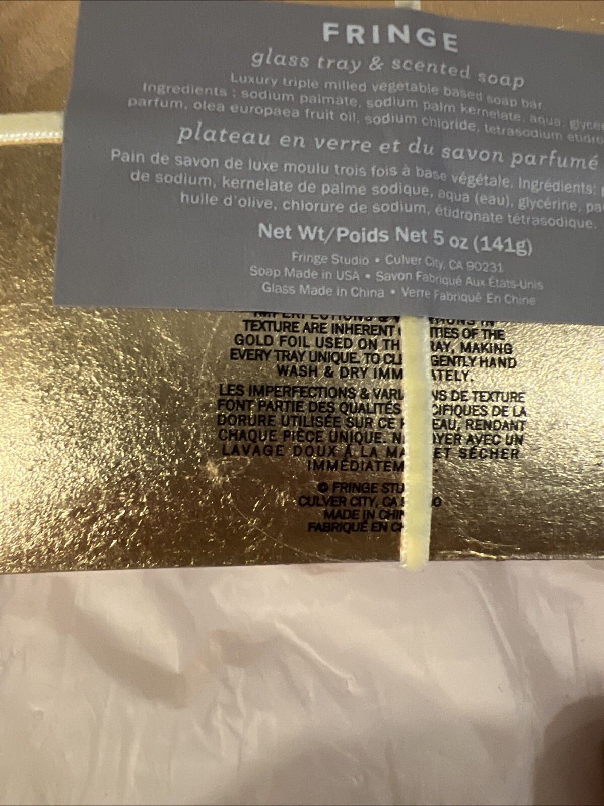 Fringe Alchemy Collection Scented Soap Savin & Glass Tray +4 Scented Soaps New