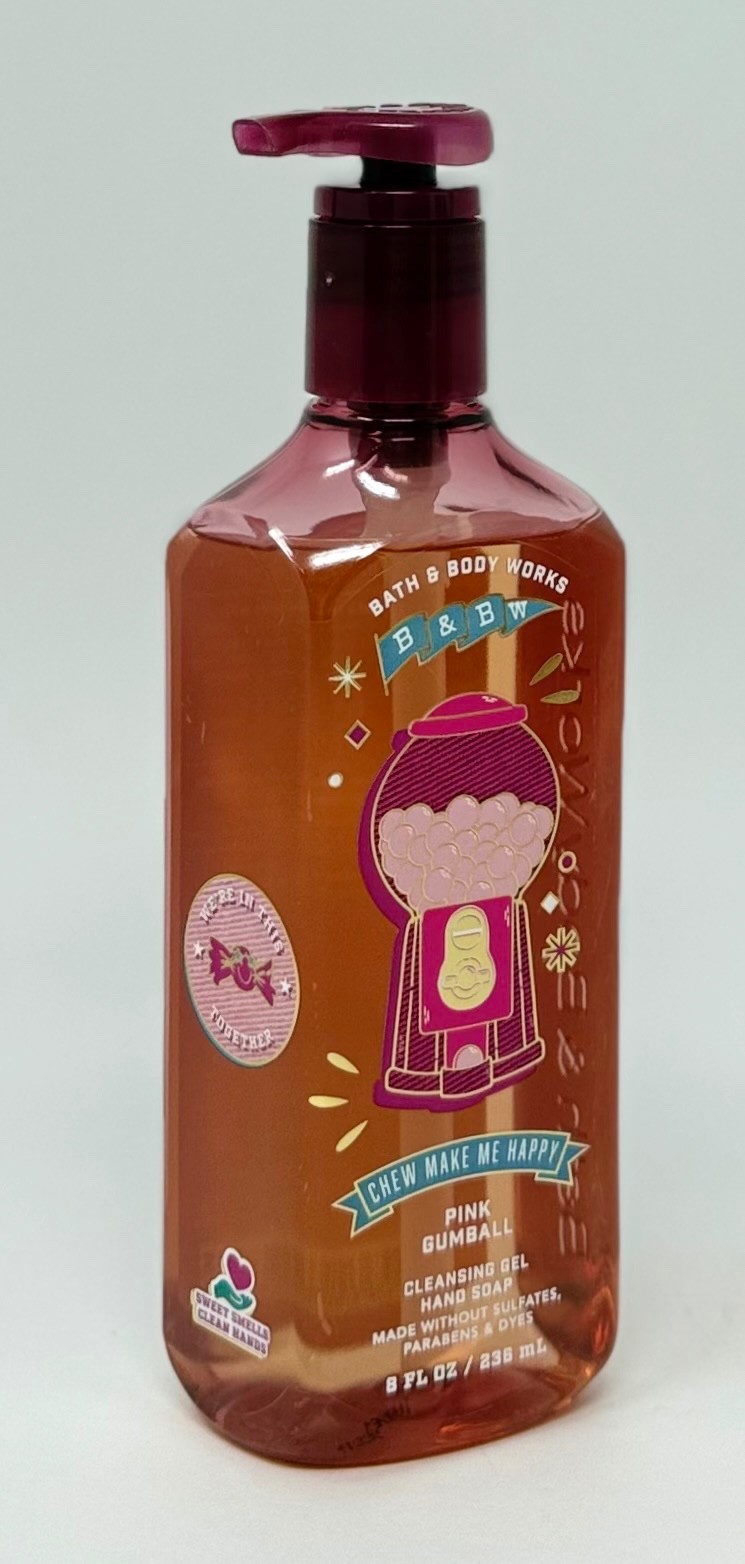 5 NEW BATH & BODY WORKS PINK GUMBALL BUBBLE GUM CLEANSING GEL HAND SOAP WASH 8OZ