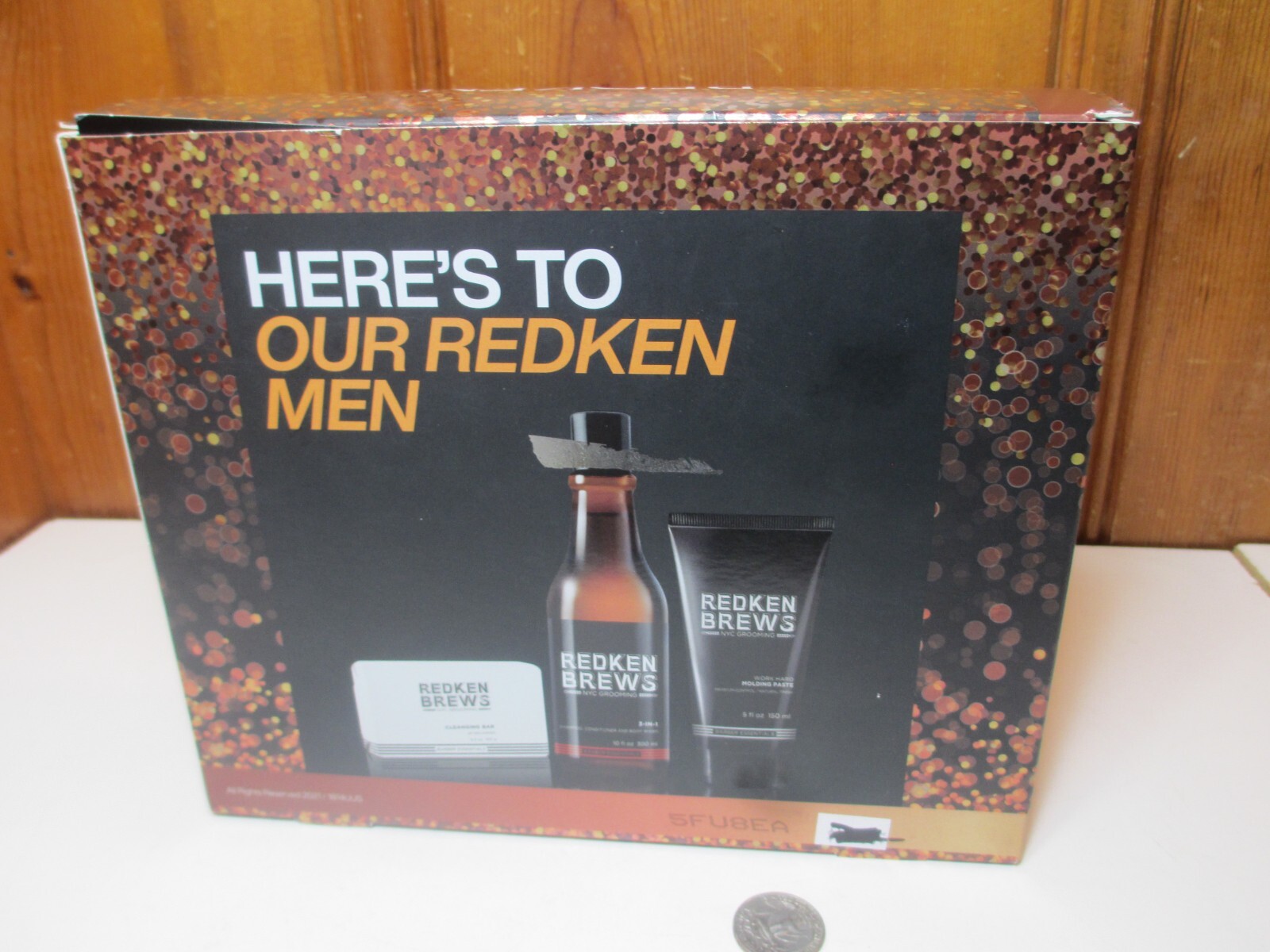 Redken Brews Cleansing Bar, Shampoo/Conditioner/Body Wash Molding Paste Gift Set
