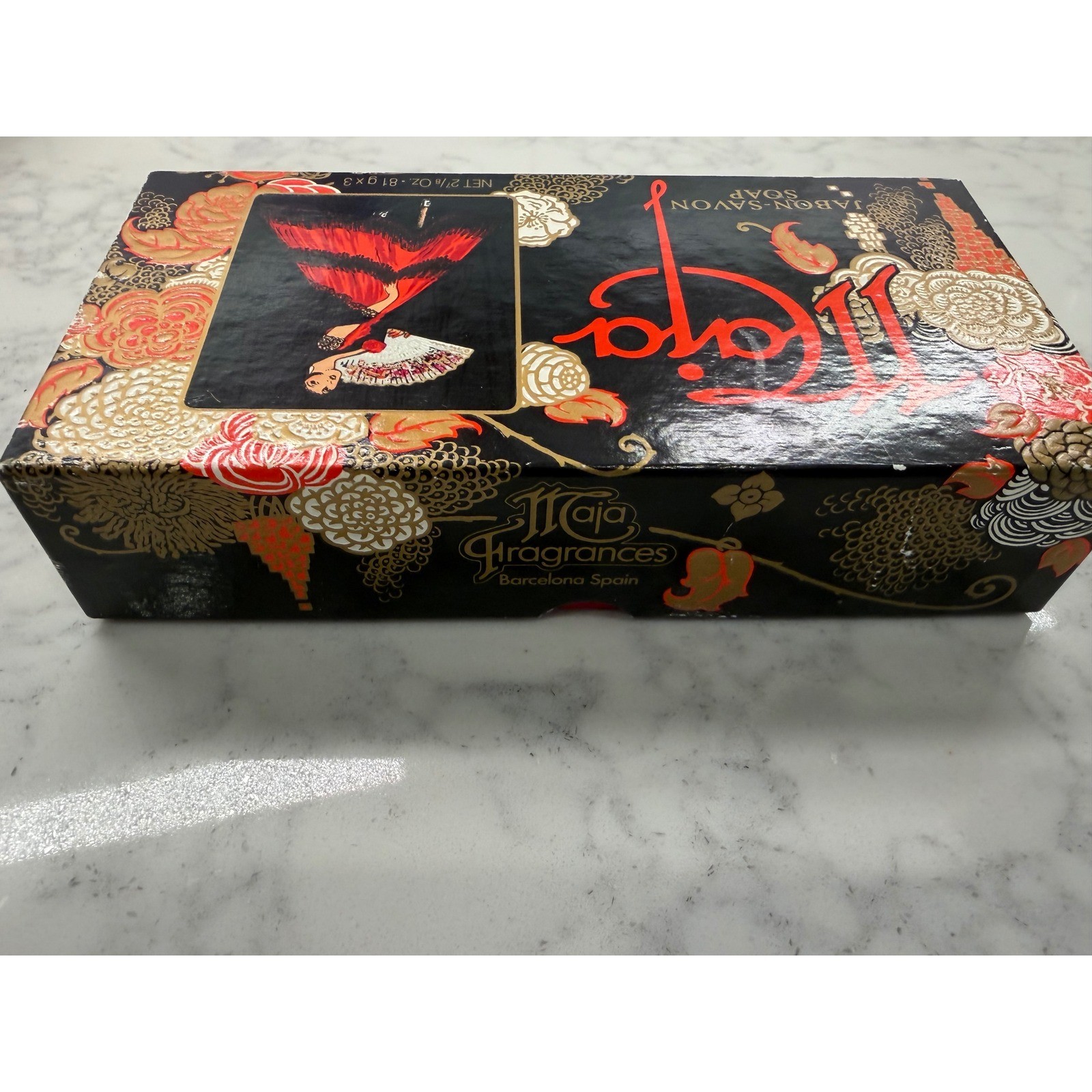Vtg Maja Jabon Myrurgia Soap Gift Set 3 Bars Made in Spain Unopened 3.125oz Box