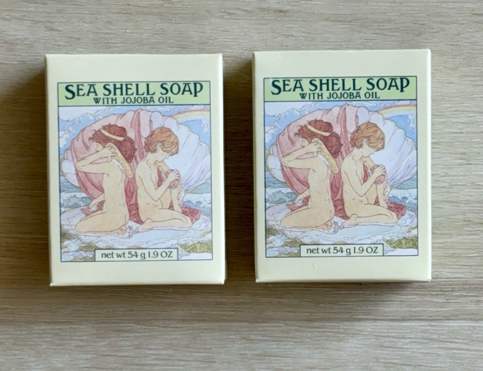 Vintage CRABTREE & EVELYN Sea Shell Soap With Jojoba Oil 25g/0.9oz, 2 For $30.
