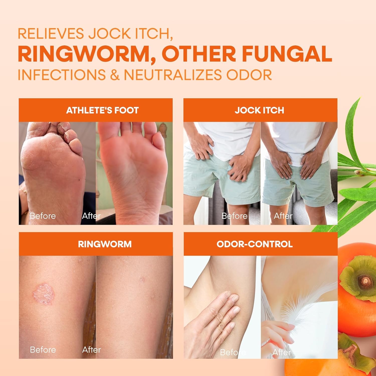 Hermon Antifungal Soap with Persimmon Extract: Antifungal Treatment for Ringw…