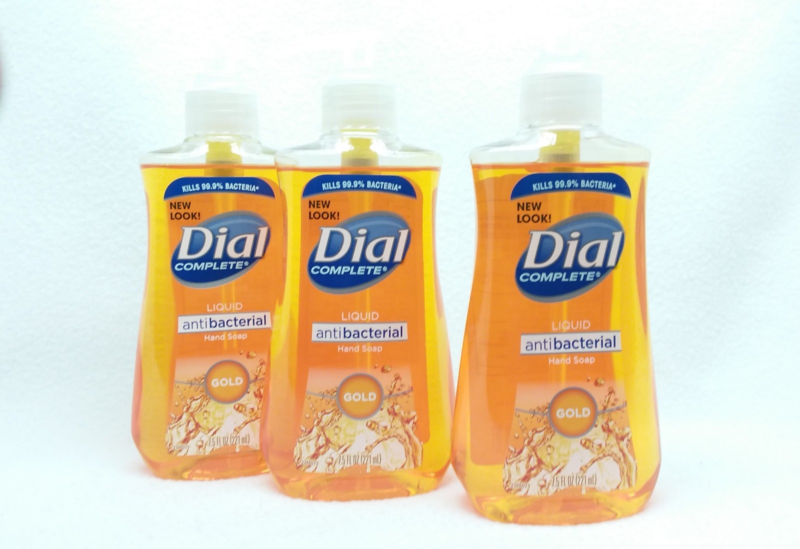 3 x7.5 oz. Dial Complete GOLD Liquid Hand Soap Wash Pump AntiBacterial KILLS 99%