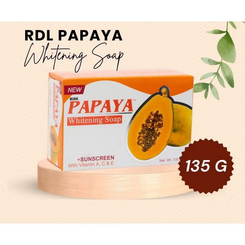RDL Papaya Soap 135g (+ Sunscreen, Vitamin A, C and E) Whitening Soap Body Care