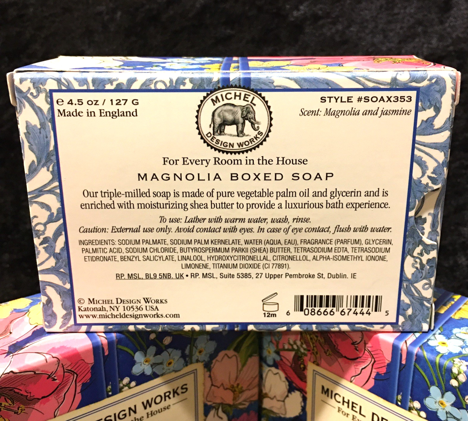 Michel Design Works Artisanal Bath Body Soap Magnolia Jasmine 3 – 4.5oz Bar Lot