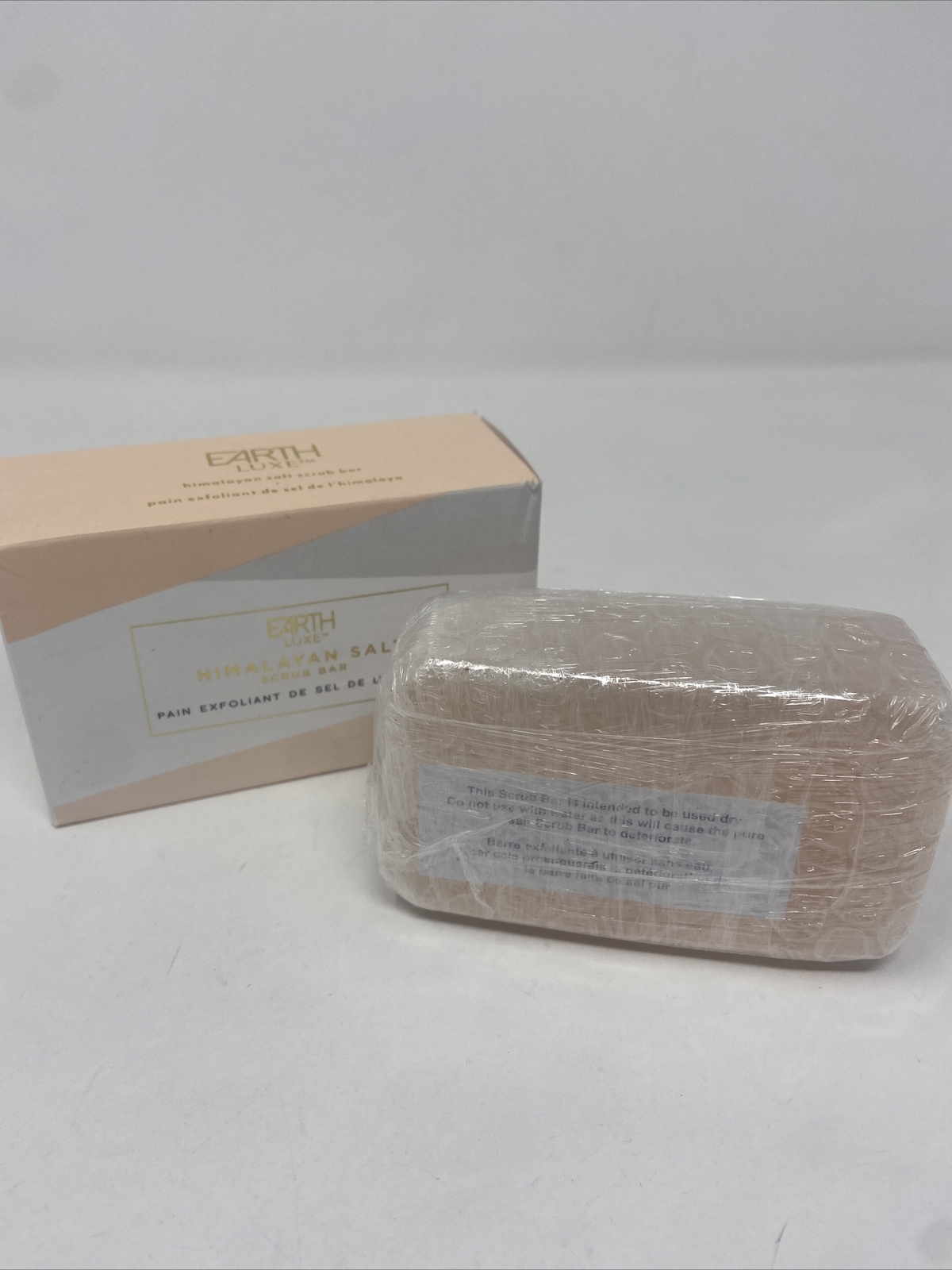 Earth Luxe Himalayan Salt Scrub Bar 84 Minerals Exfoliate & Reduce Cellulitis