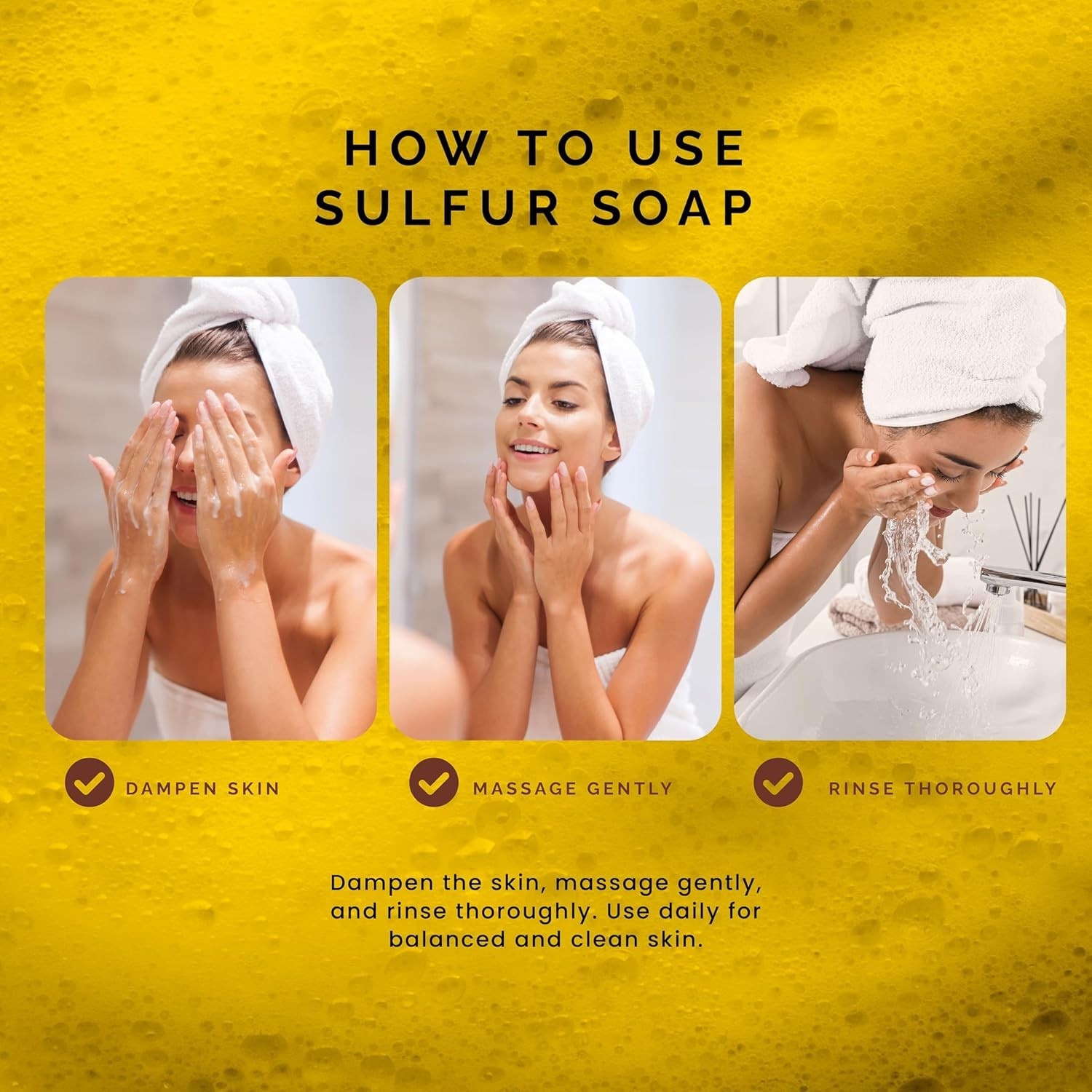 Pili Natural Sulfur Soap Bars (3 Pack) Jabón de azufre – Deep Cleansing and Oil