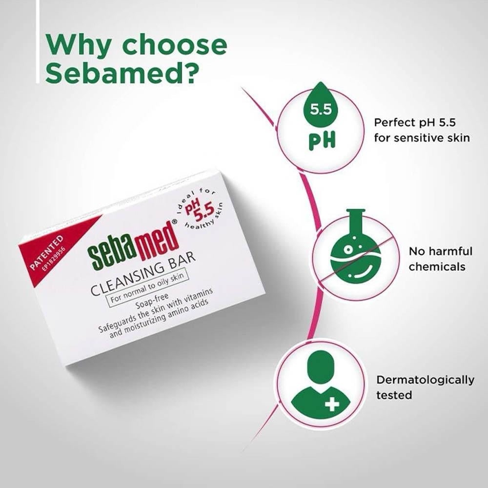Sebamed Bar Soap-free Gentle Cleansing with Vitamin E & Panthenol 100g