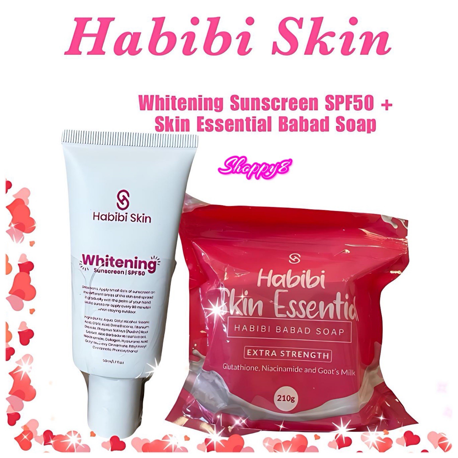 Habibi Skin Essential BABAD SOAP + Whitening Sunscreen SPF50