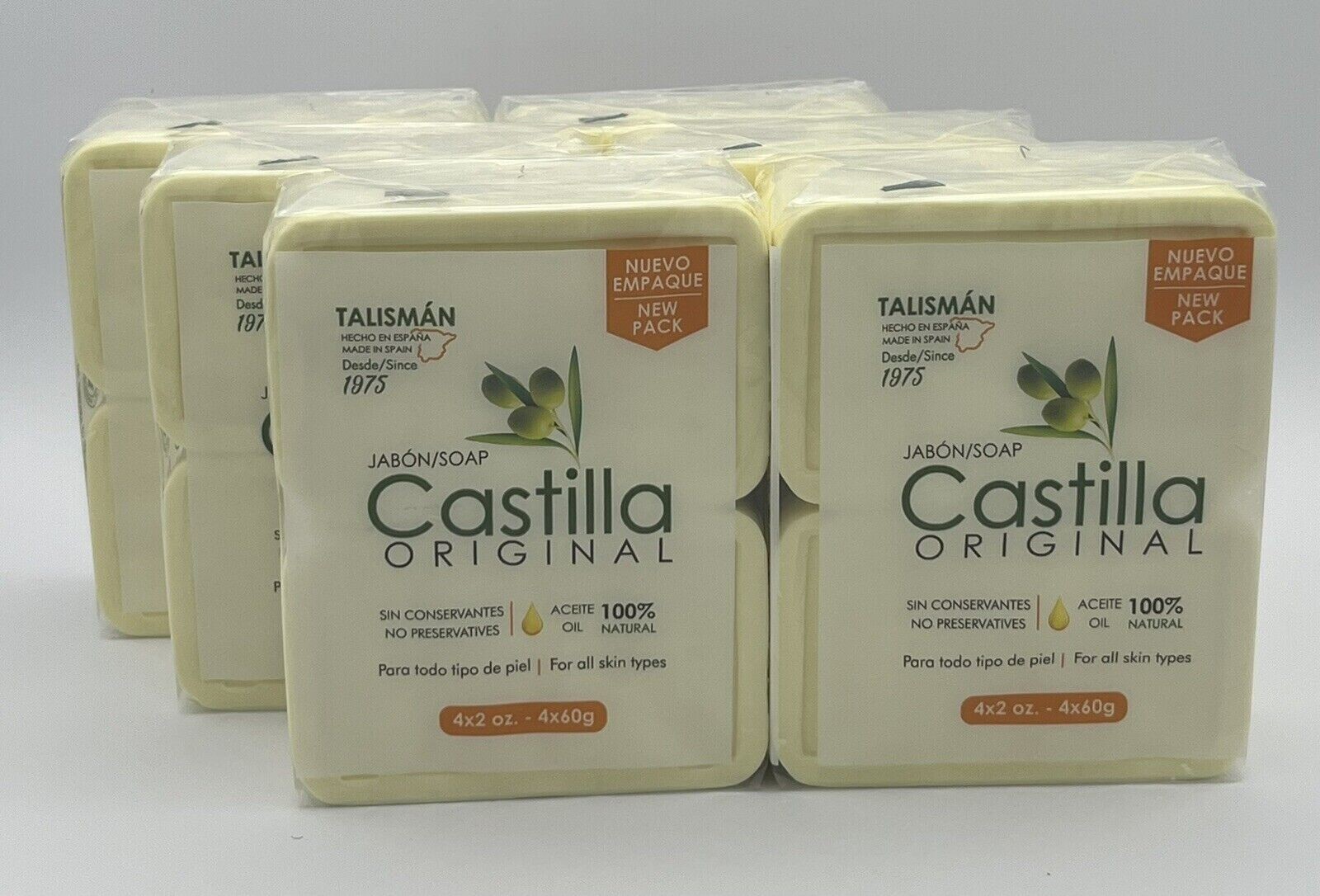 104 Castile Soap Bars Talisman Made in Spain Jabon Castilla 26-4 PACKS 2 oz Each