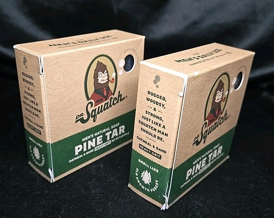2 Pack – Dr. Squatch Pine Tar Soap for Men – 5oz Each, New