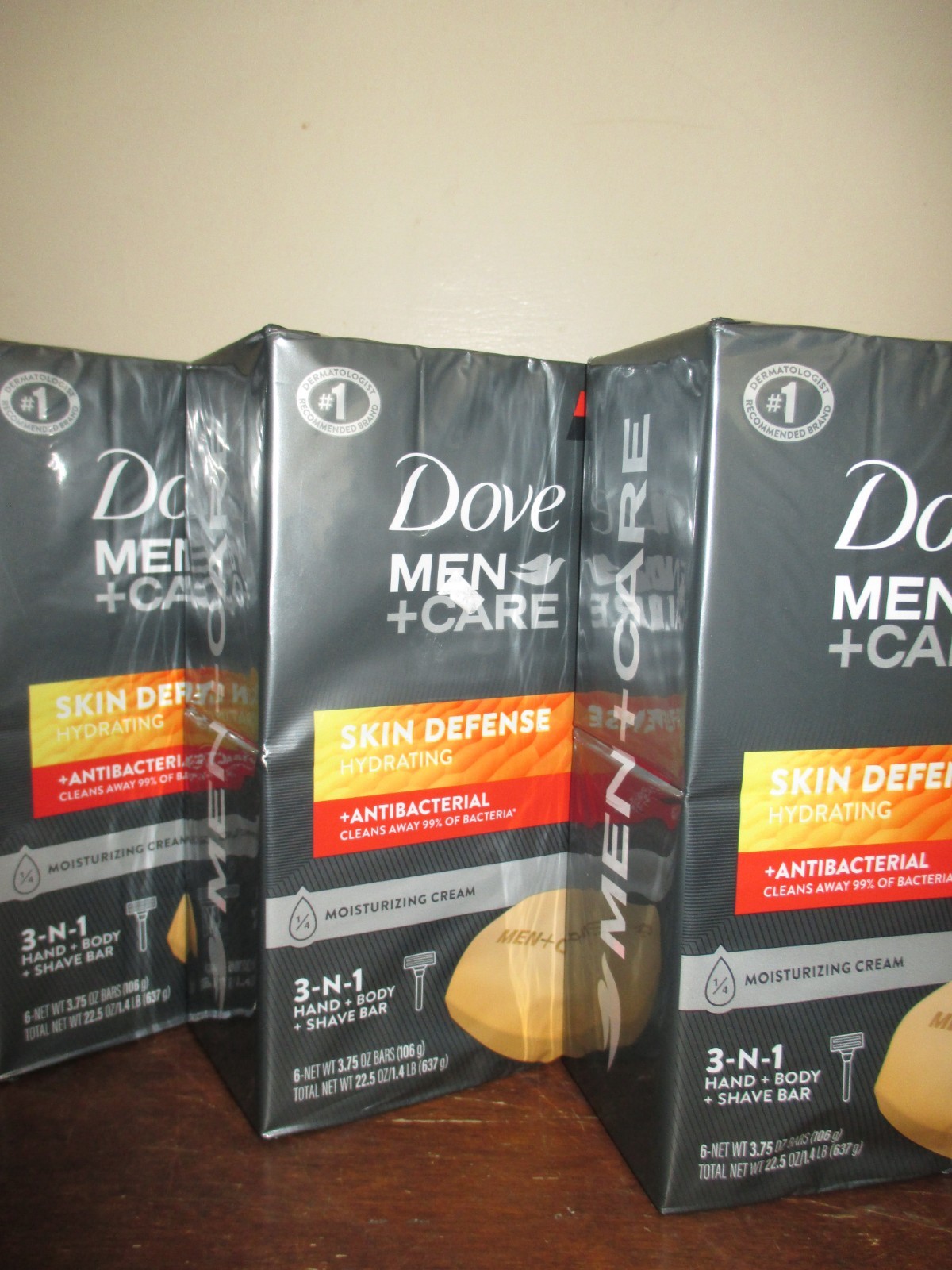18 Bars Dove Men + Care Skin Defense Antibacterial 3 in 1 Body Shave Soap 09/26