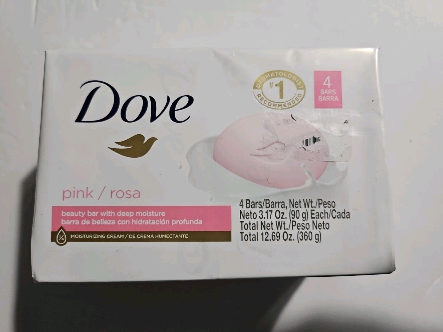 Dove Pink/Rosa Beauty Bar Soap 3.17 oz Each Peta Approved Lot Of 2 -8 Bars Total