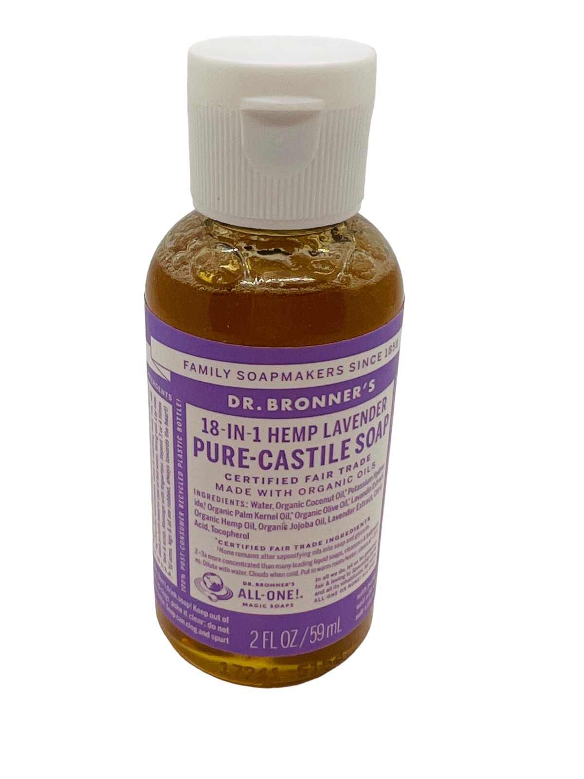 Dr. Bronner’s Magic Soaps: Lavender Pure Castile Soap,18-in-1 Hemp 2 fl. oz.