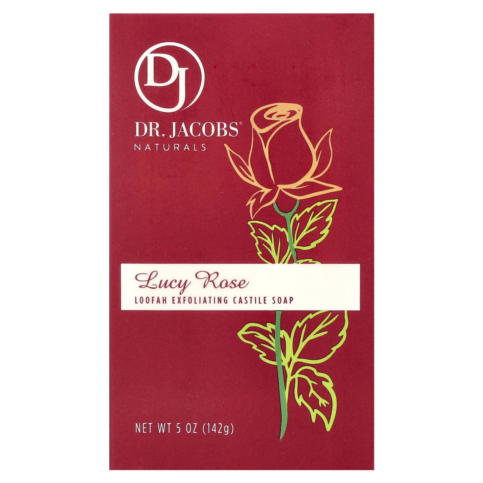 Loofah Exfoliating Castile Bar Soap, Lucy Rose, 5 oz (142 g)