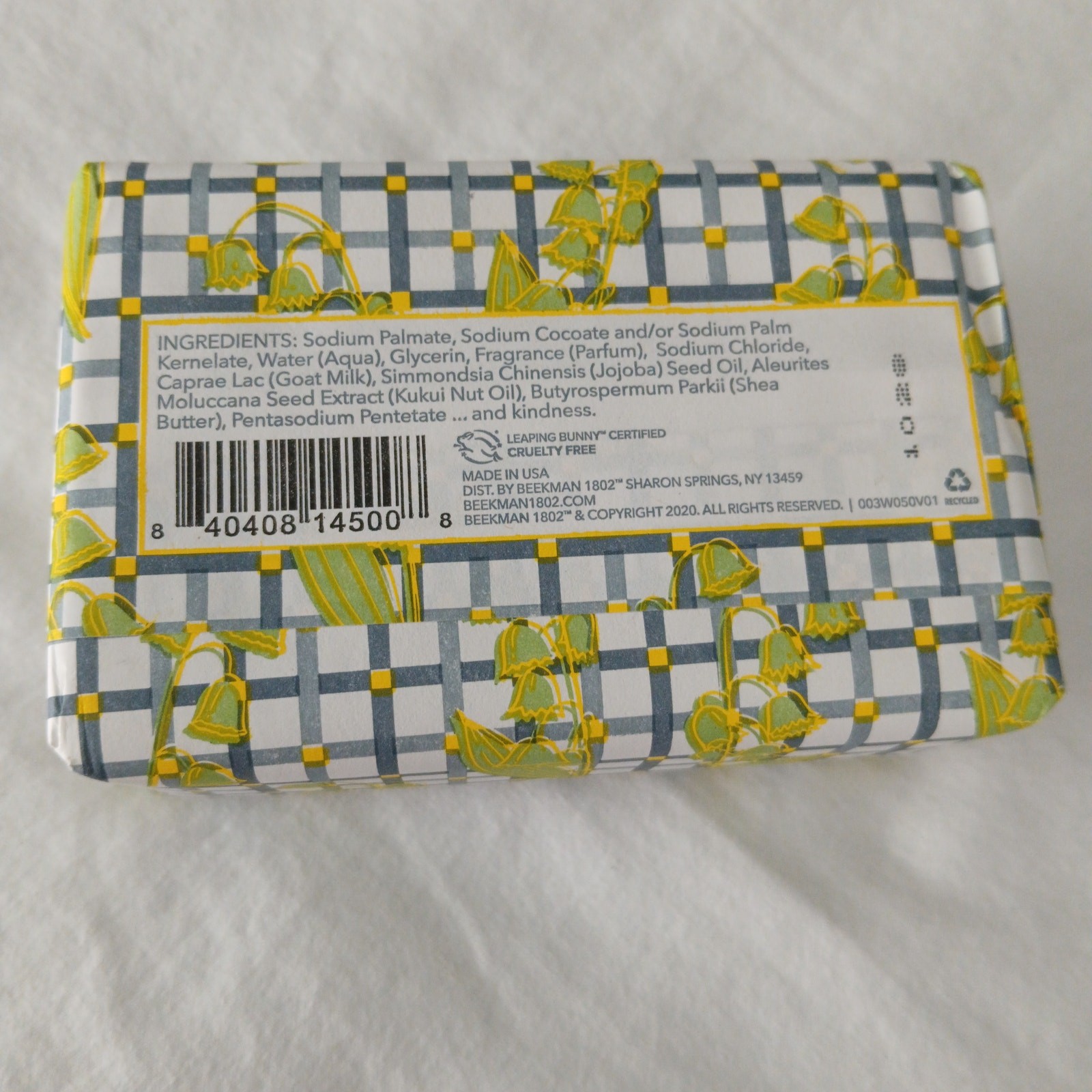NEW Beekman 1802 Lily of the Valley Goat Milk Bar Soap 9oz MADE IN THE USA