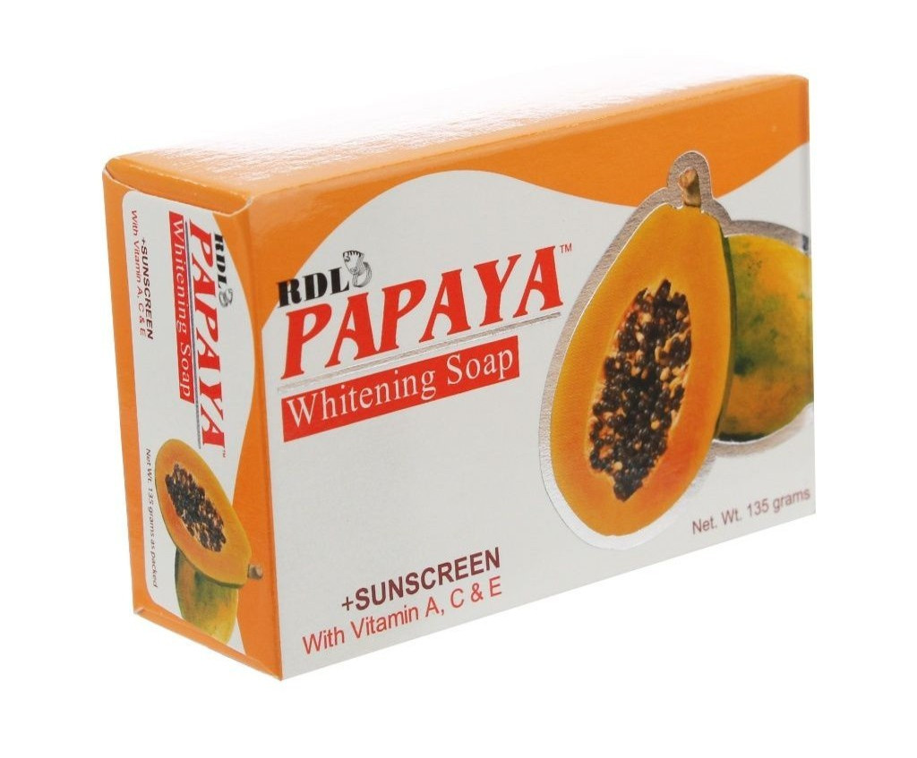 RDL Papaya Whitening Soap 135g +Sunscreen With Vitamin A,C & E