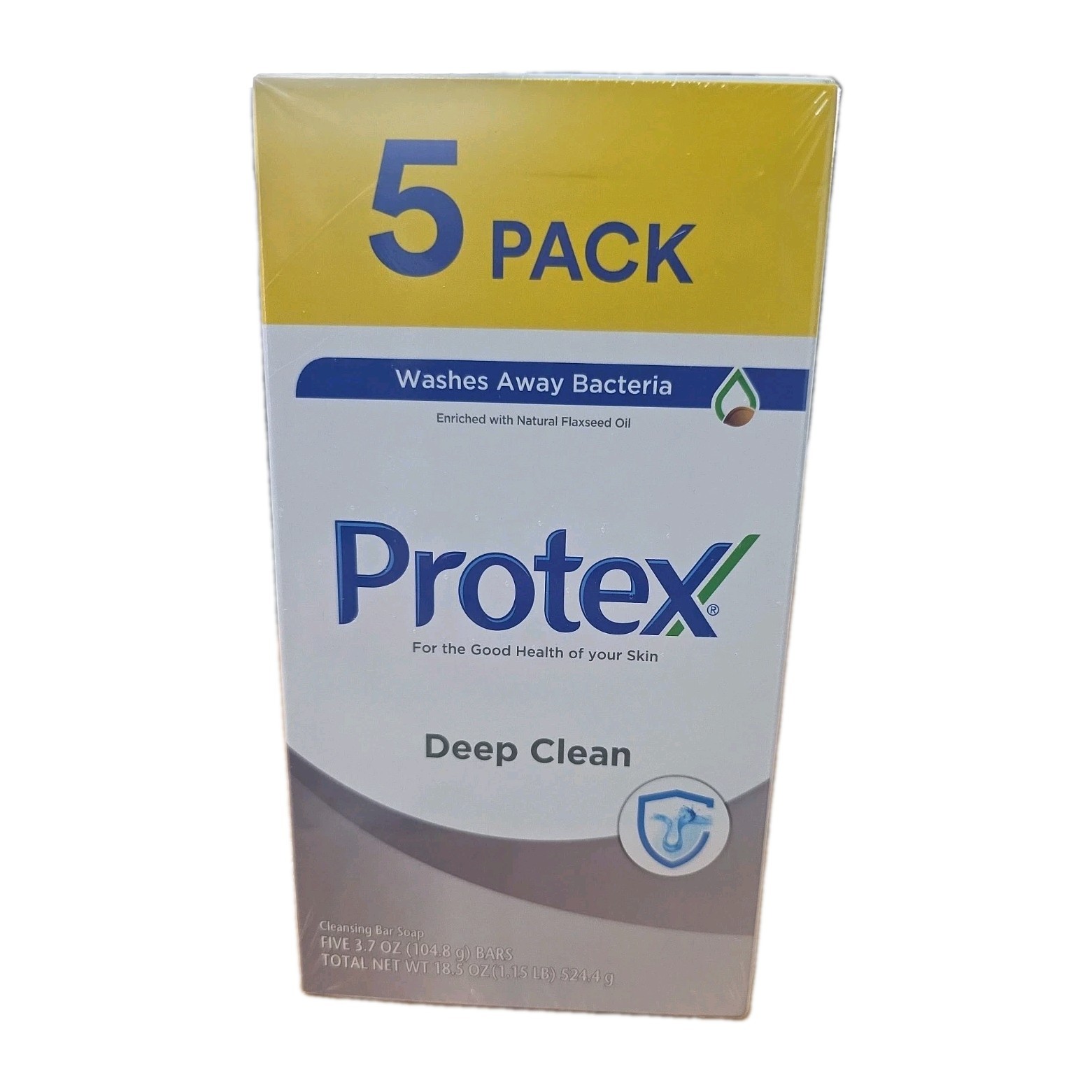 (2 Pks-5bars-3.7oz) PROTEX DEEP CLEANING ANTIBACTERIAL SOAP BAR JABON PROTEX