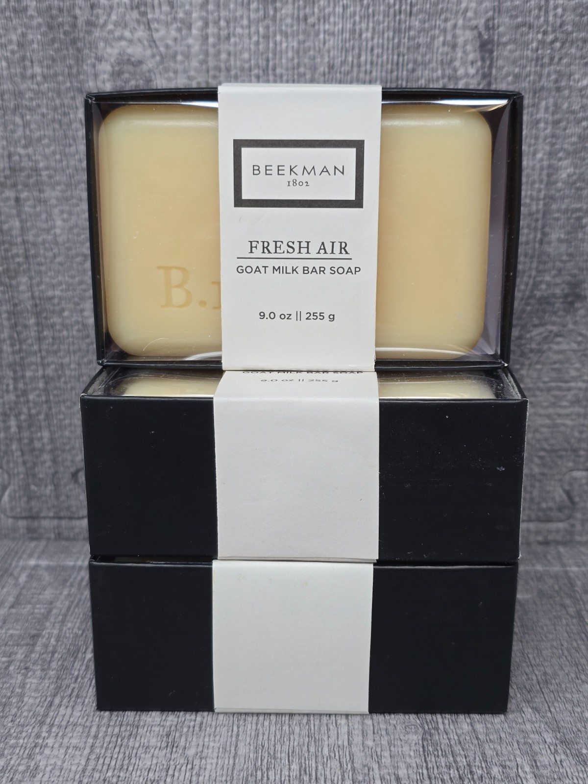 NEW SEALED Beekman 1802 Goat Milk Soap FULL SIZE in FRESH AIR 9 oz Bar Lot of 3