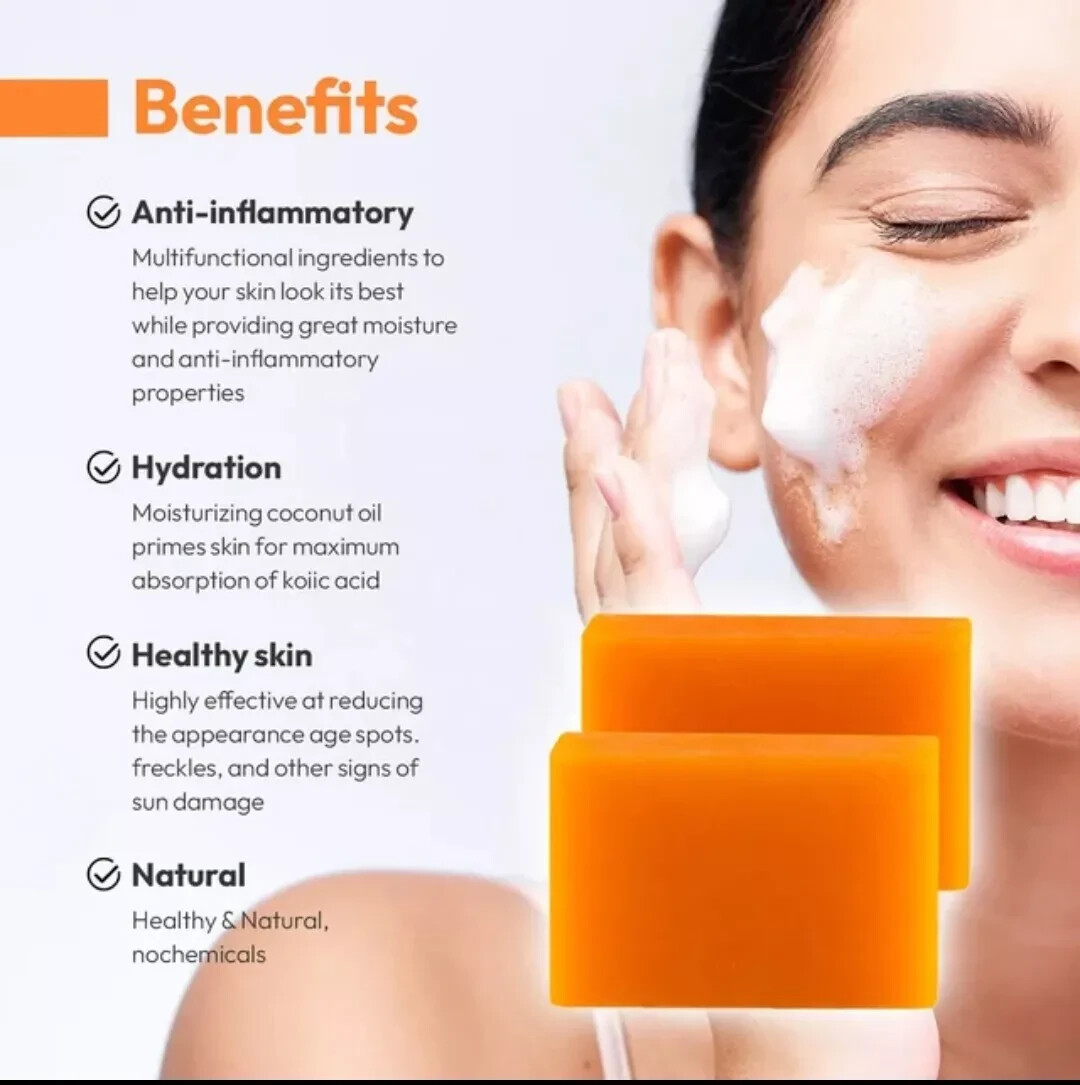 Kojic Acid Soap Whitening And Dark Spot Remover-3 Packs – 100g× 3 Bars