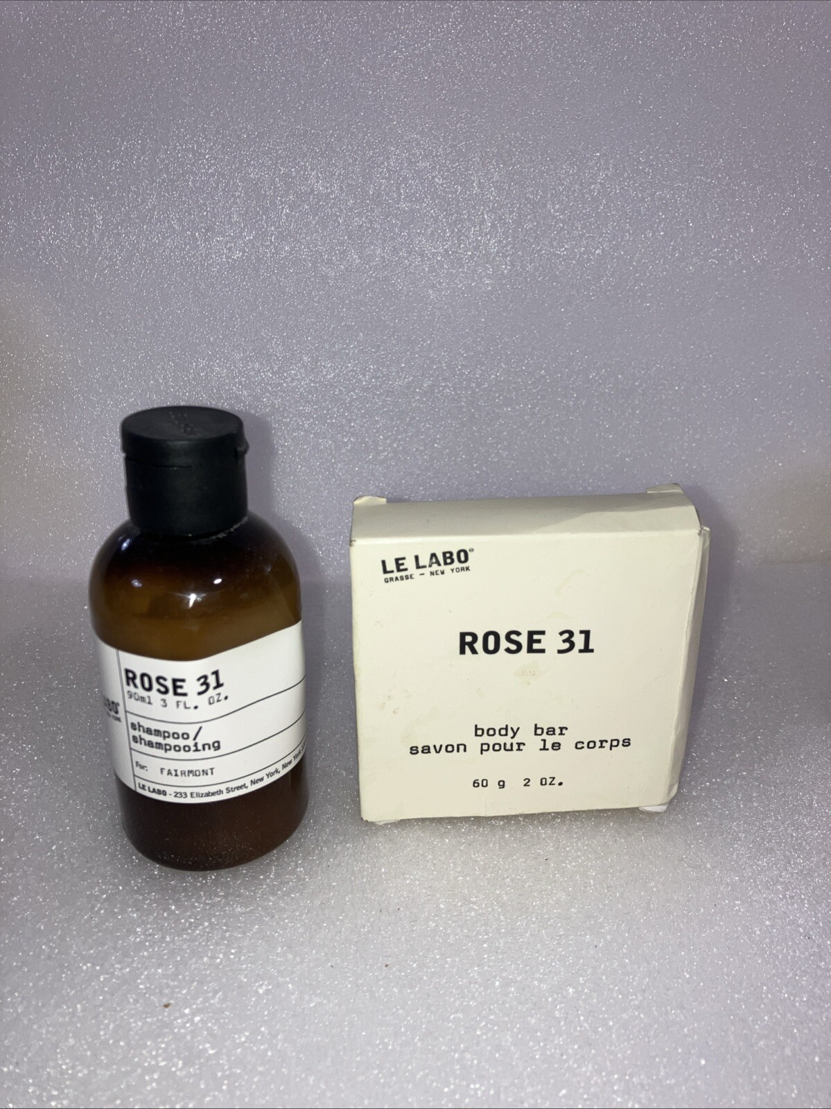 LE LABO Rose 31 Perfumed Body Bar Soap 2 Oz + Shampoo 3 Oz Set.