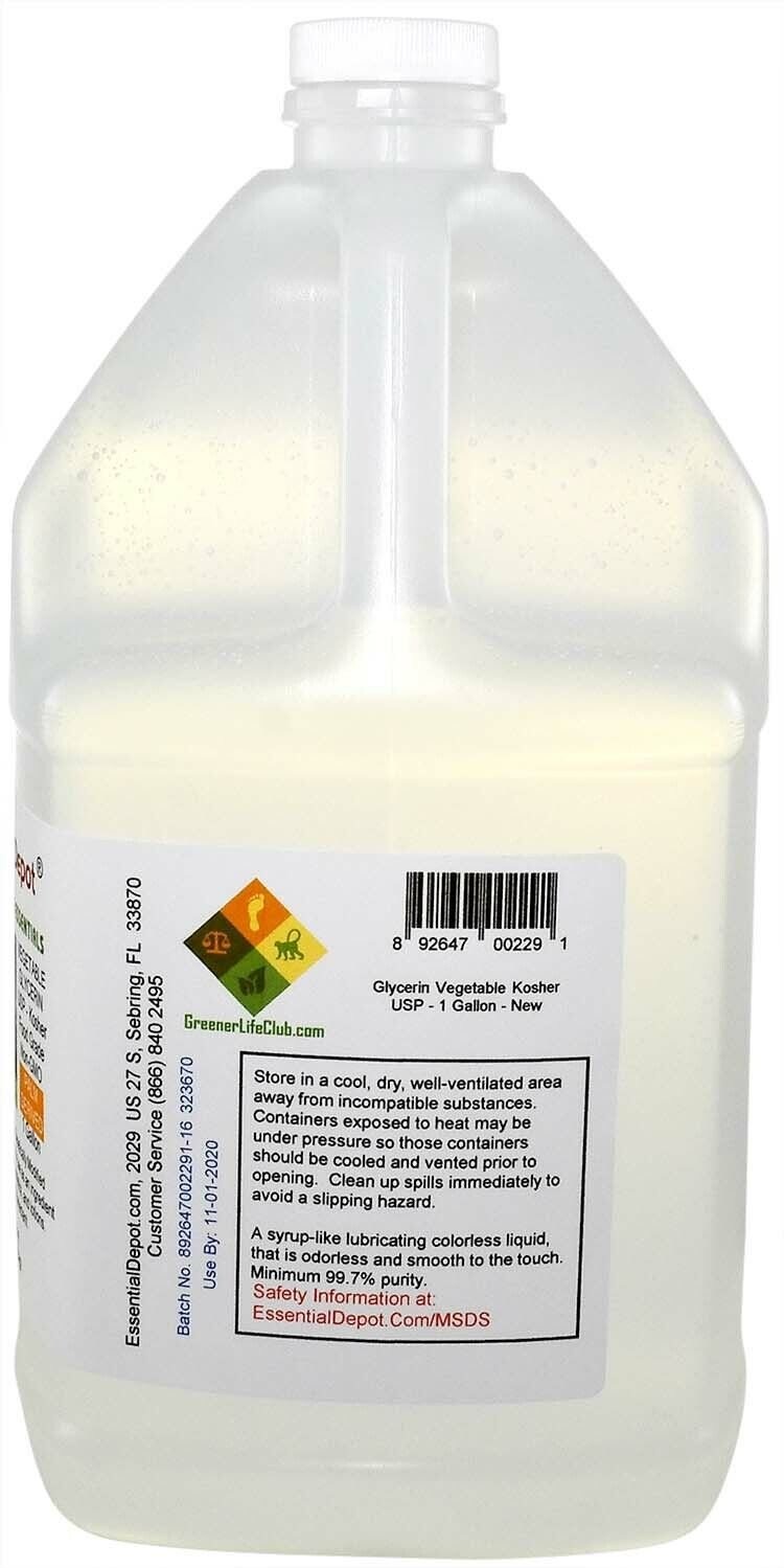 glyCUBE – 3 Gal PALM DERIVED Vegetable Glycerin & 1 Gal Propylene Glycol – USP