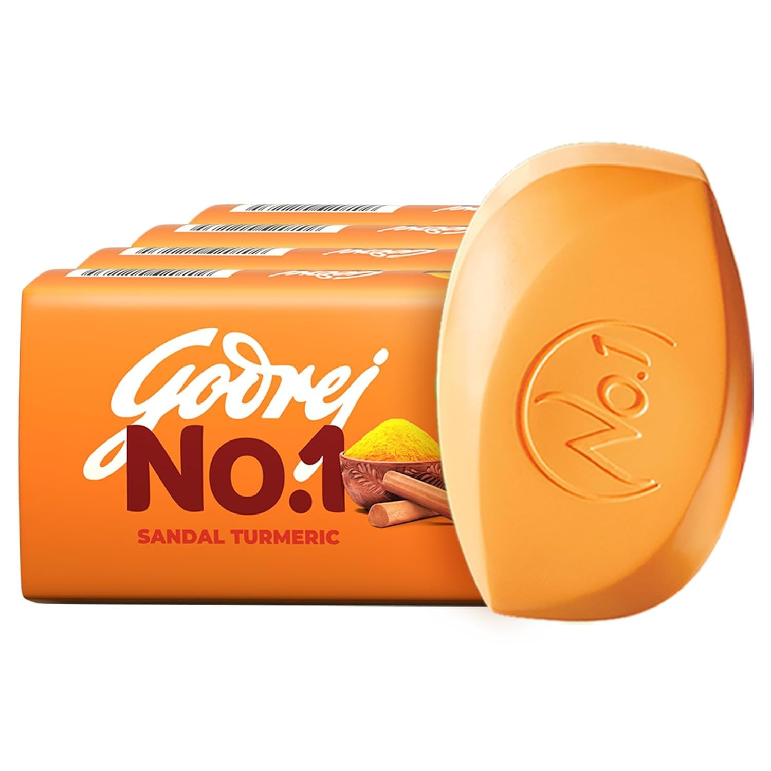 Godrej No.1 Bathing Sandal & Turmeric Grade with (150g each)- Combo Pack of 4