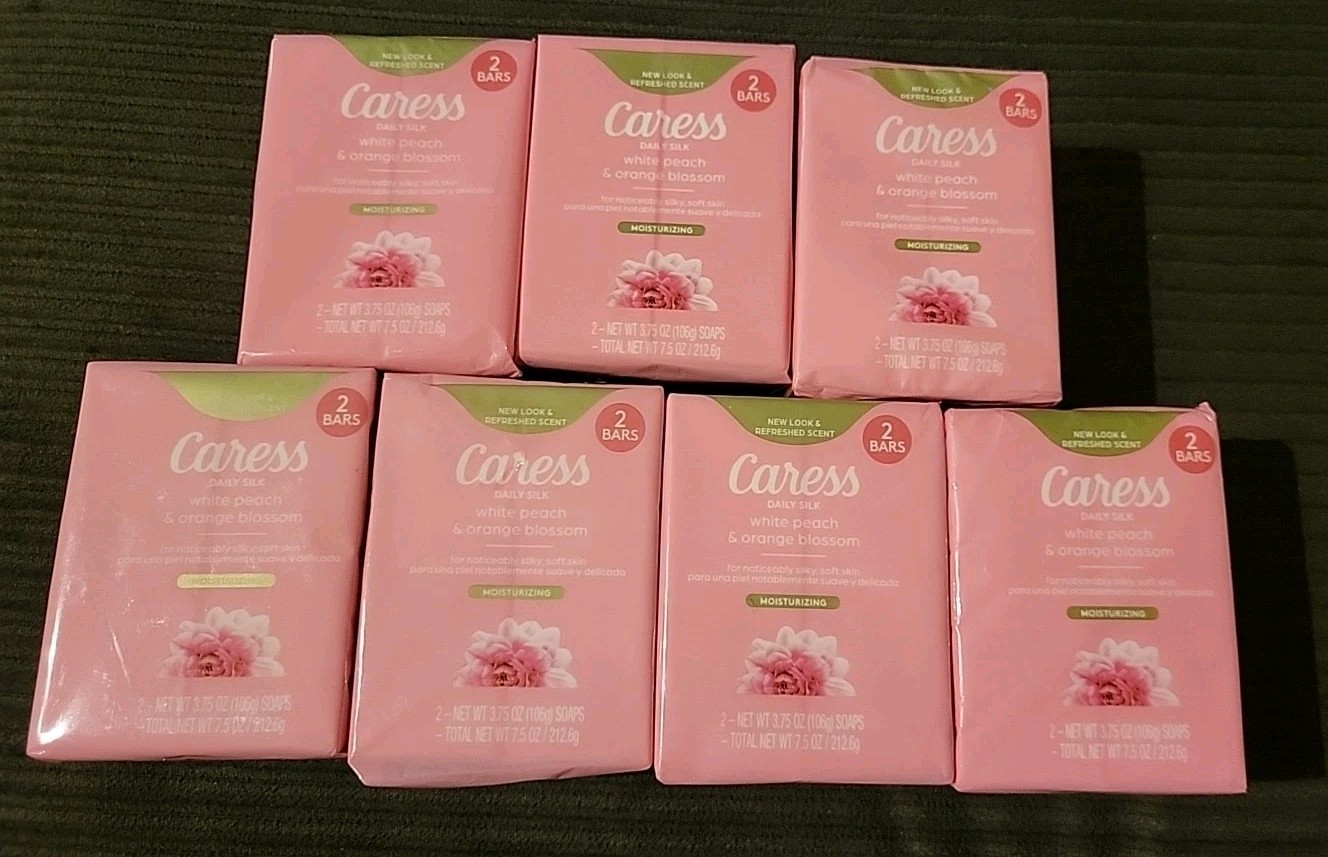 Caress White Peach & Orange Blossom Bar Soap (14 Bars TOTAL)