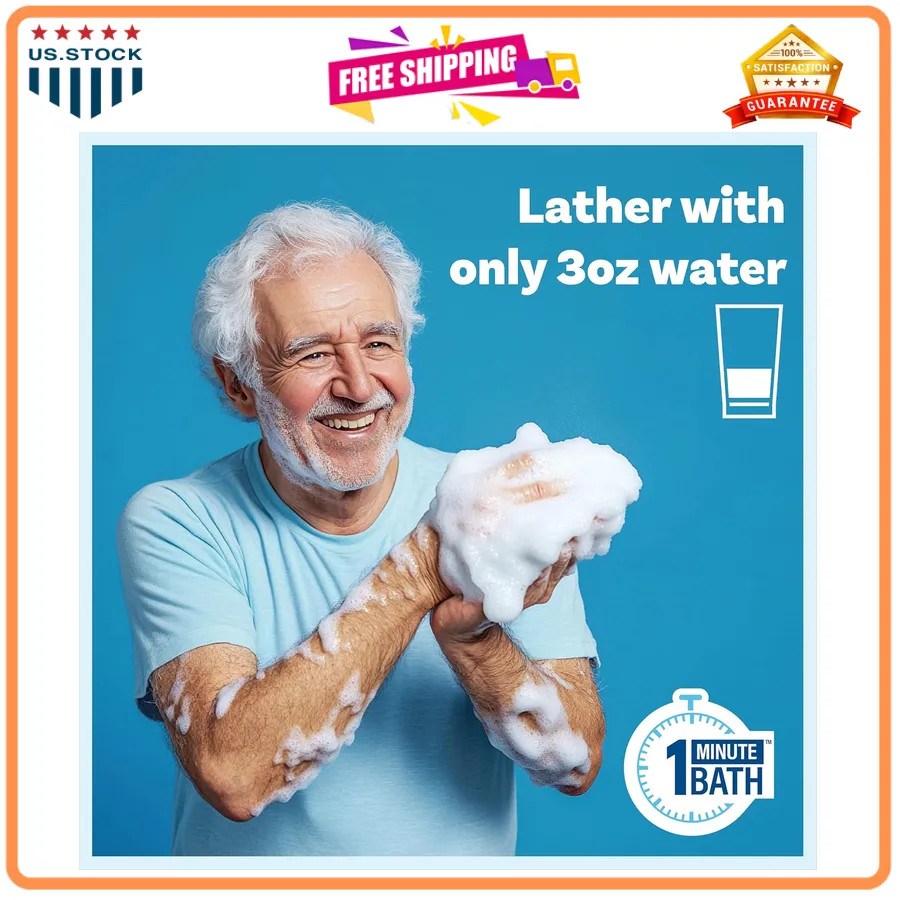 Scrubzz Disposable Rinse Free Bathing Wipes 25 Pack No Water Needed Shower Wipes