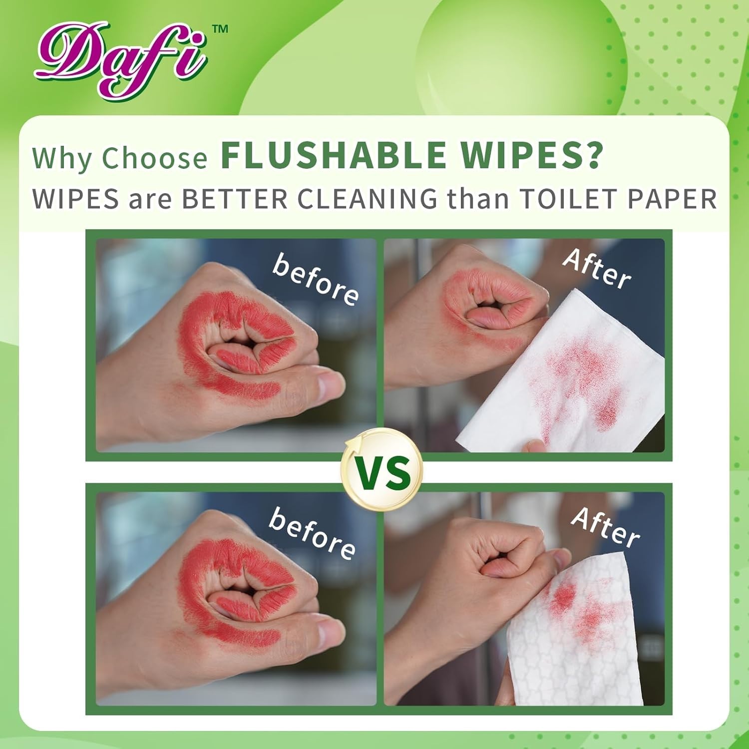 Eco-Friendly Flushable Wipes – 480 Count & 100% Plant-Based for Sensitive Skin