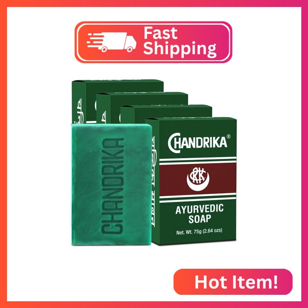 Chandrika Ayurvedic Soap | Organic Bar with Vegetable Oil | 100% Natural for Men