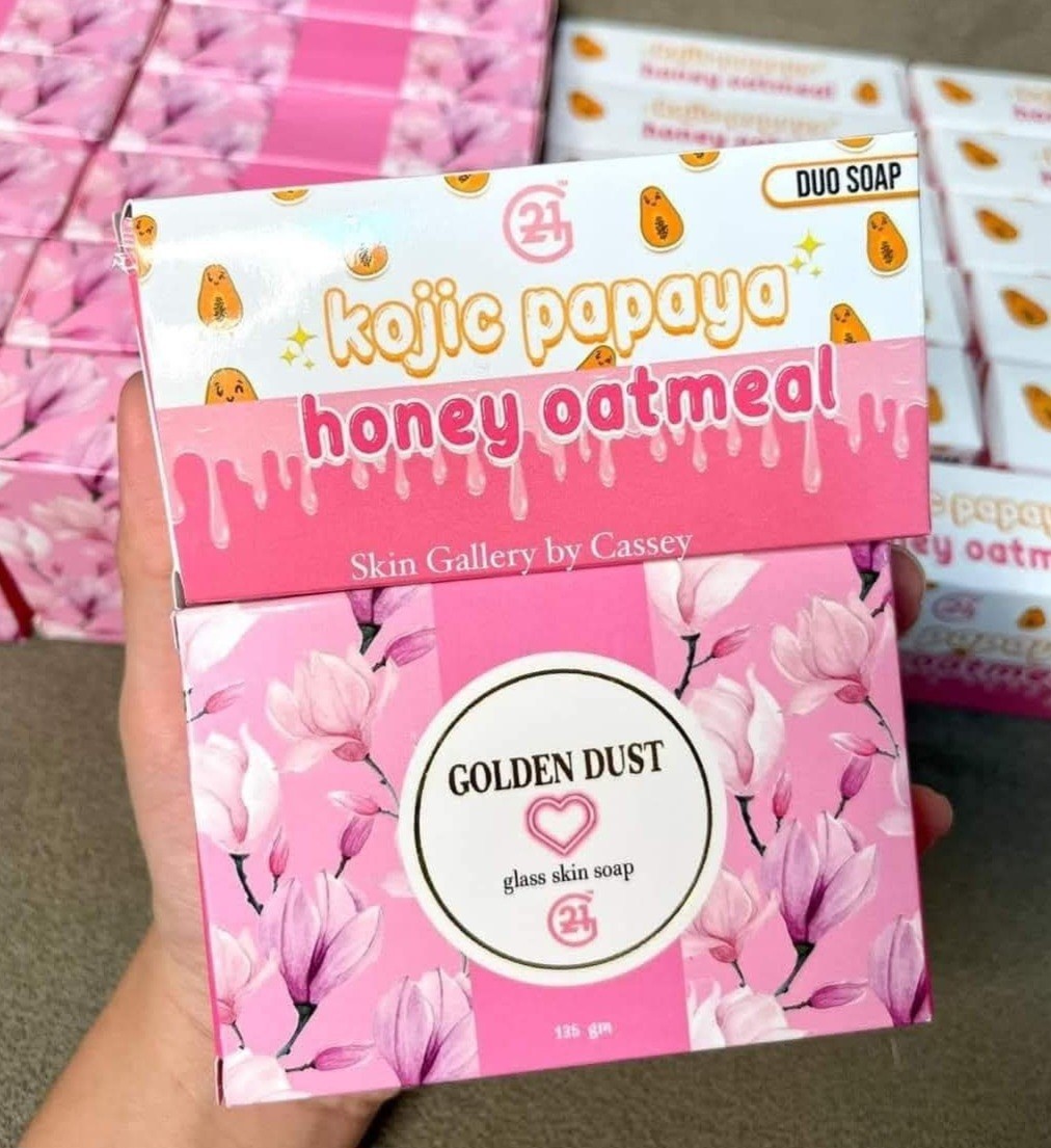 Best Combo G21 Golden Dust Soap & Duo Kojic Papaya + Honey Oatmeal Soap