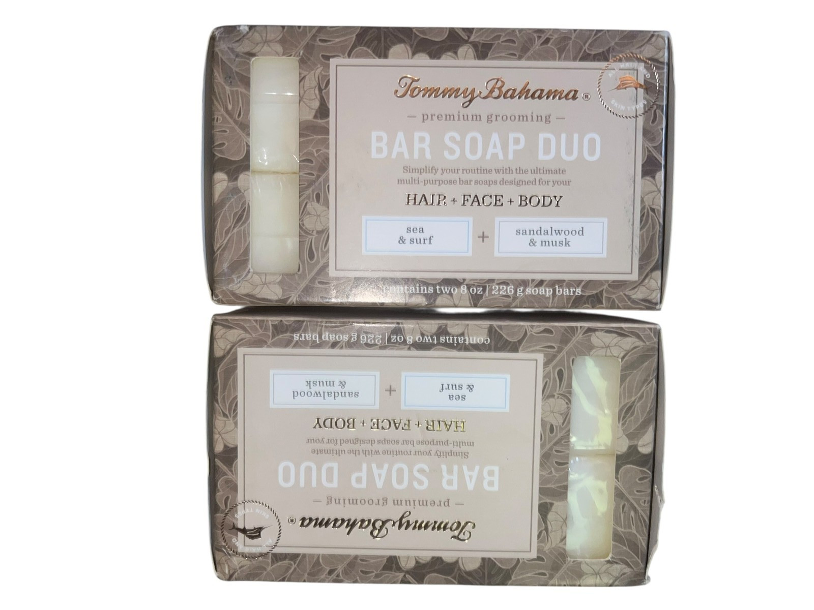 Tommy Bahama Sea & Surf Sandalwood Musk Soap 4 Bars – 8oz Each Luxury