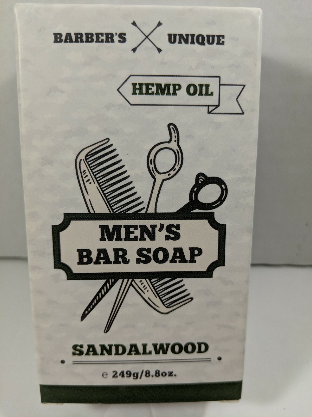 Men’s Beard Body Face Bar Soap Hemp Oil Sandlewood Scent ( Barber’s Unique)