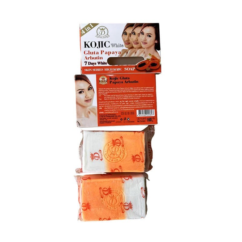X6 Kojic White Gluta PAPAYA Arbutin 7 Days Whitening Soap Clear spot 160g
