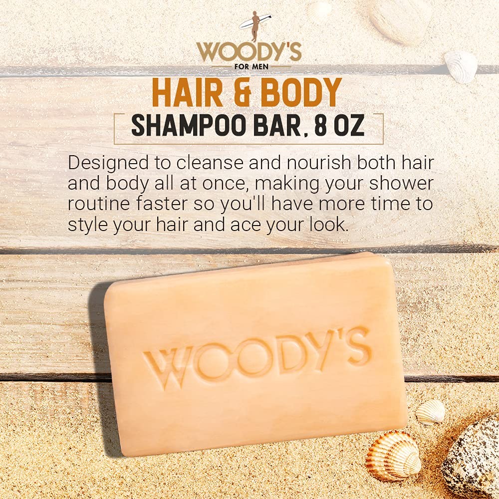 Hair & Body Shampoo Bar for Men – 2-in-1 Solid Shampoo Bar & Body Wash, Deep …