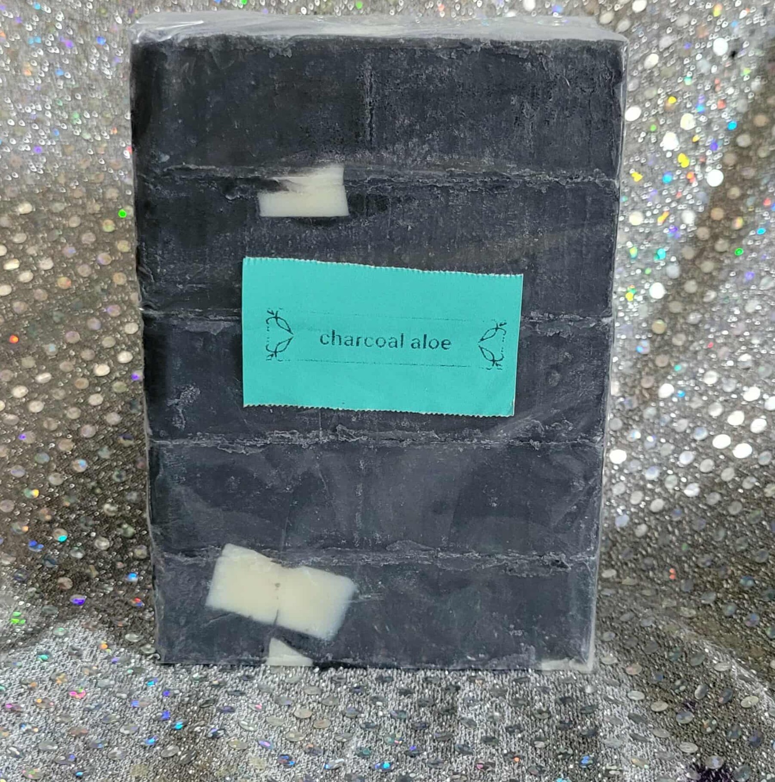 CHARCOAL & ALOE HANDMADE SOAP BARS X5(Great for Acne) Sealed Pkg ~SHIPS NEXT DAY