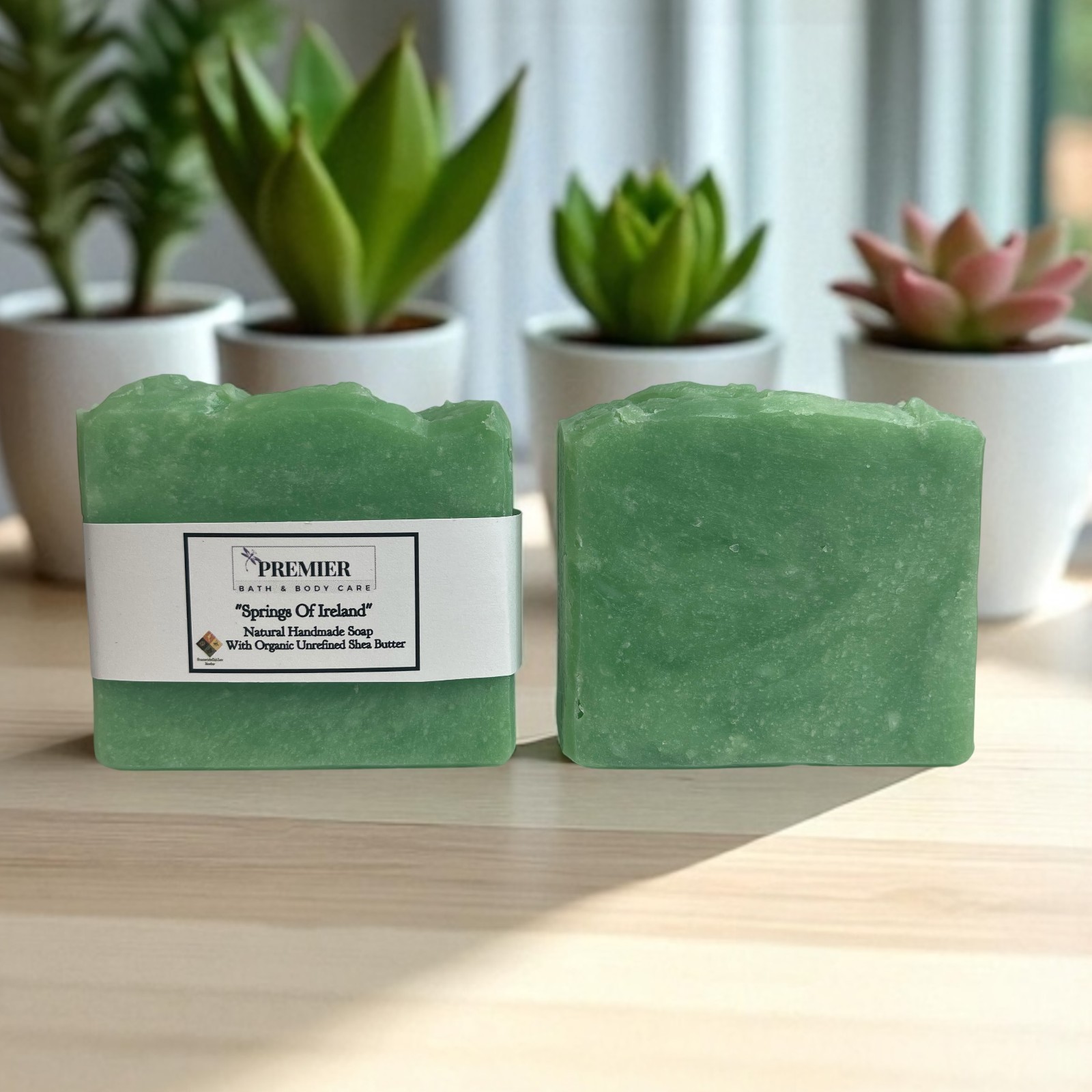 Natural Handmade Springs of Ireland Vegan Soap Bar with Organic Shea Butter
